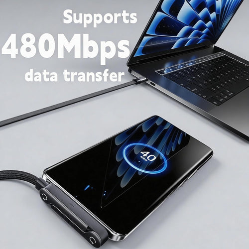 Cablu USB-C 240W cu suport integrat